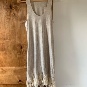 Anthropologie cream dress